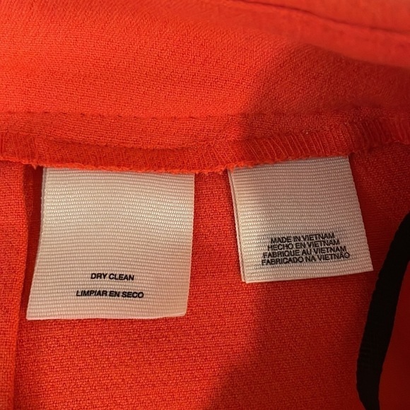 NEW Rachel Mini Skirt 0 Apron Pockets Coral Orange Red Retro Mod Zip Front - Picture 10 of 13